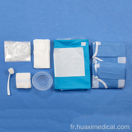 Paquet de drap de césarienne jetable stérile SMS non tissé